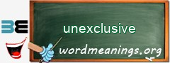 WordMeaning blackboard for unexclusive
